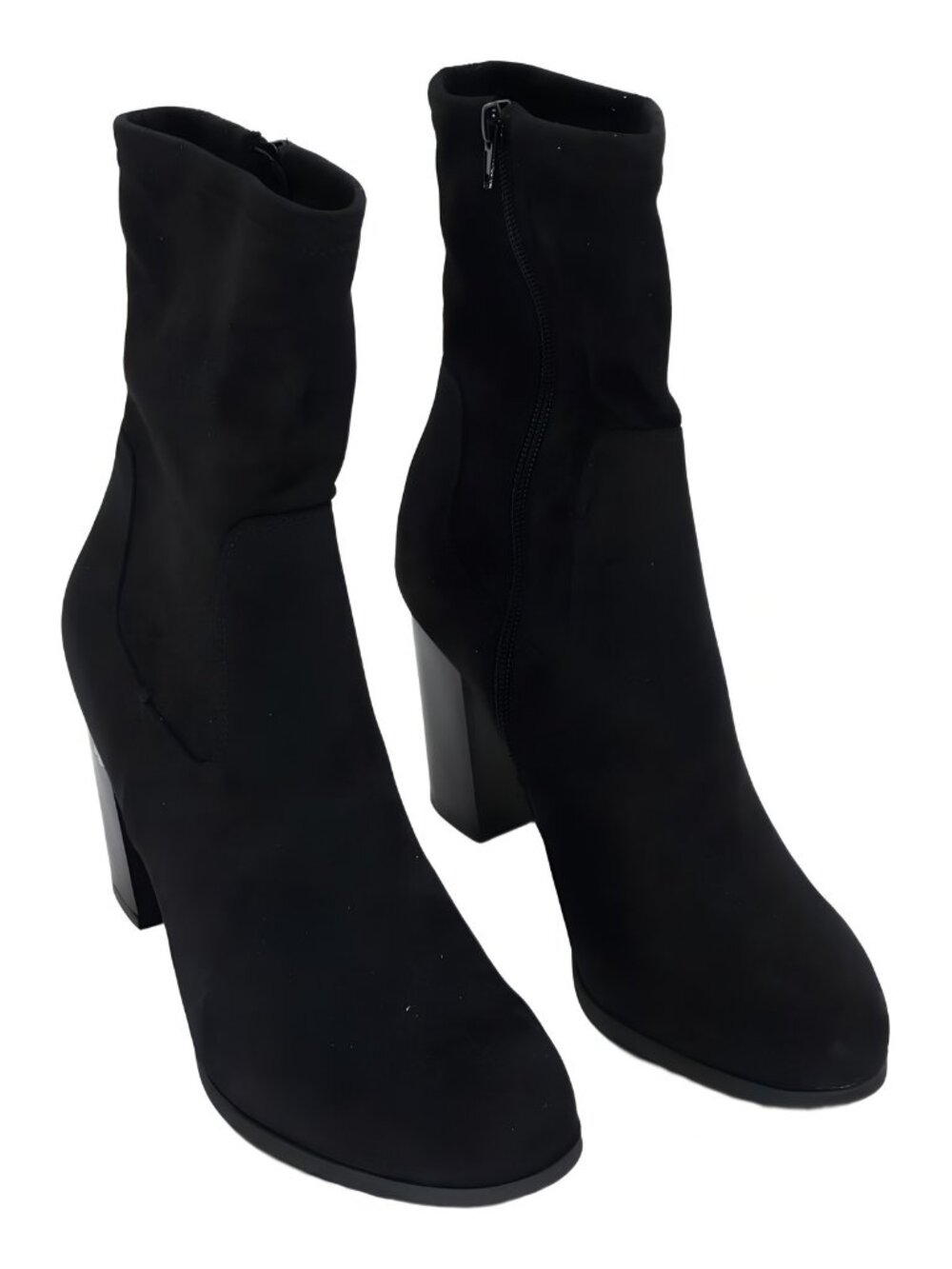 Style Co Womens Anitaa Stretch Round Toe Heeled Ankle Booties Black 9.5M